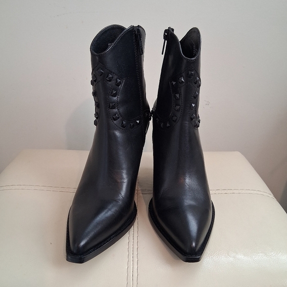 ASH Boy Biz Leather Studded Cowboy Boots Size 7 - Picture 12 of 13